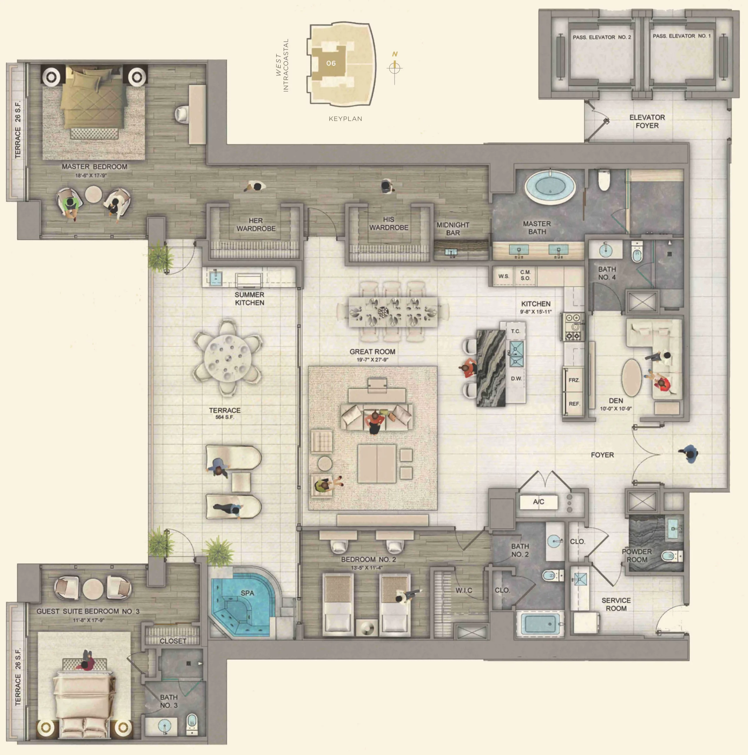 Postitano floor plans