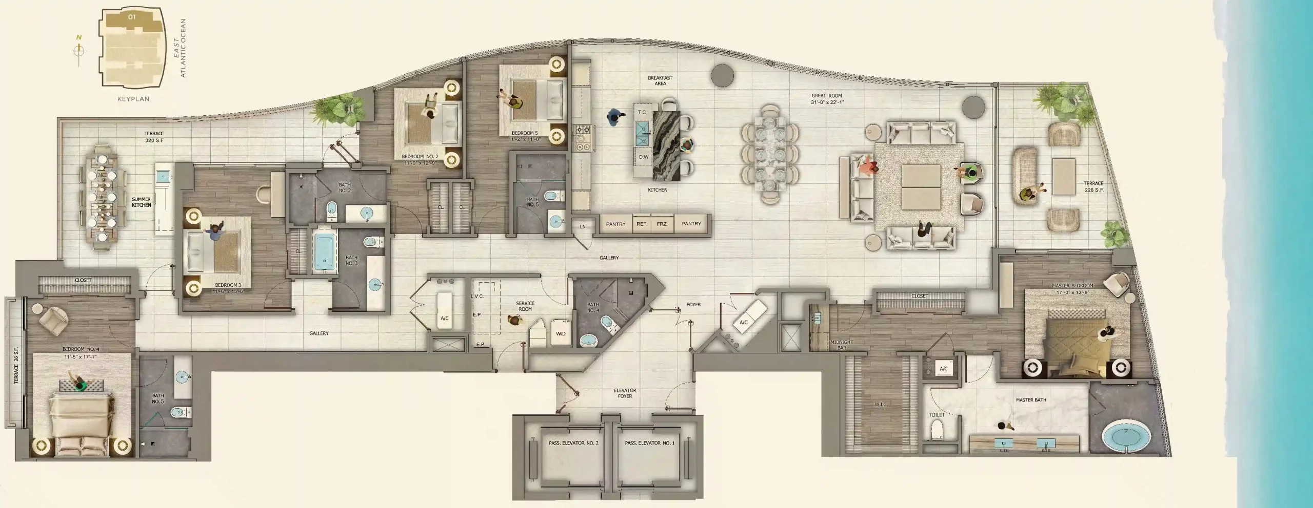 Uffizi Superiore floor plans